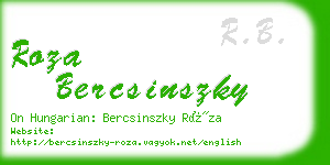 roza bercsinszky business card